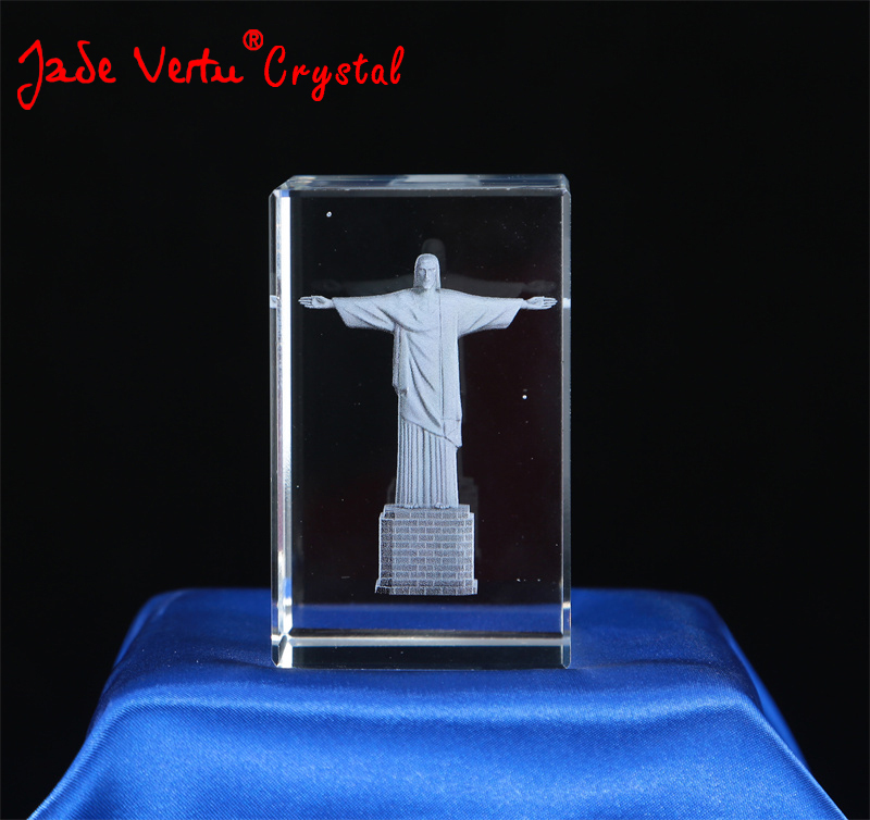 High Quality Factory Handmade 3d Crystal Glass Block Crystal Supplier