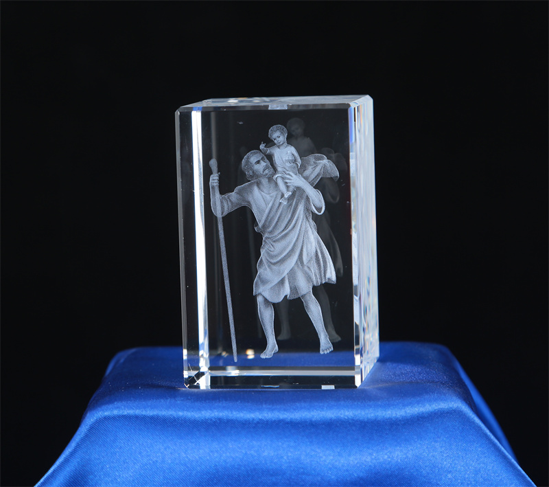 High Quality Factory Handmade 3d Crystal Glass Block Crystal Supplier