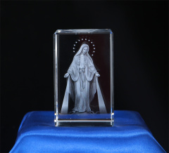 High Quality Factory Handmade 3d Crystal Glass Block Crystal Supplier