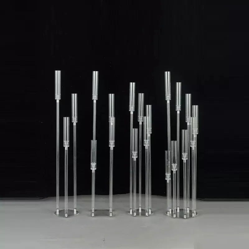 Candelabra Metal Crystal Candlesticks for Tealight Candles