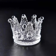 Gold crown Crystal Candle Holder