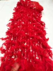Hot-sale French textiles embroidery with sequin lace fabric suitable for sublimation