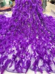 Hot-sale French textiles embroidery with sequin lace fabric suitable for sublimation