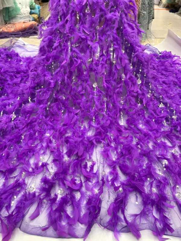 Hot-sale French textiles embroidery with sequin lace fabric suitable for sublimation