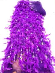 Hot-sale French textiles embroidery with sequin lace fabric suitable for sublimation