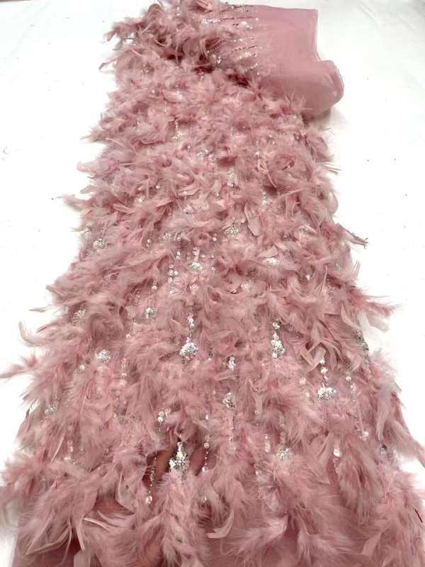 Hot-sale French textiles embroidery with sequin lace fabric suitable for sublimation