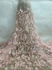high quality lace best hot fashion French designed African embroidered lace evening gown and many colors mesh fabric