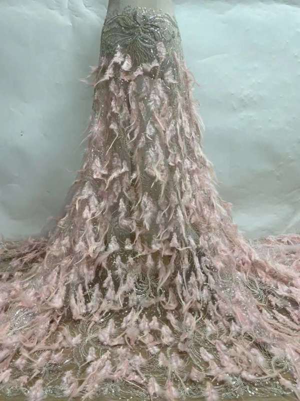 high quality lace best hot fashion French designed African embroidered lace evening gown and many colors mesh fabric