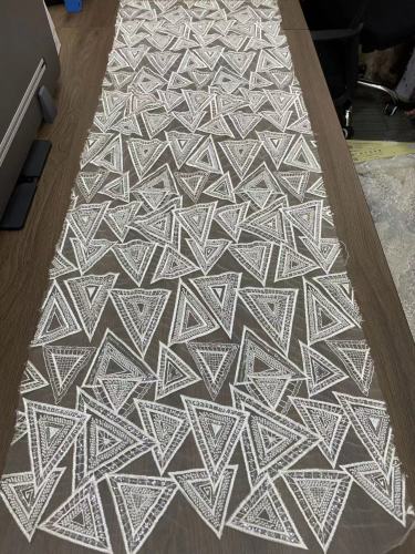 Polyester Fabric Net Lace Bridal Lace with Beads Sequins Lace Fabrics For Wedding Dress