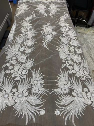 Wholesale heavy best style fashion beautiful sequin net multi color selection glitter wedding lace fabric