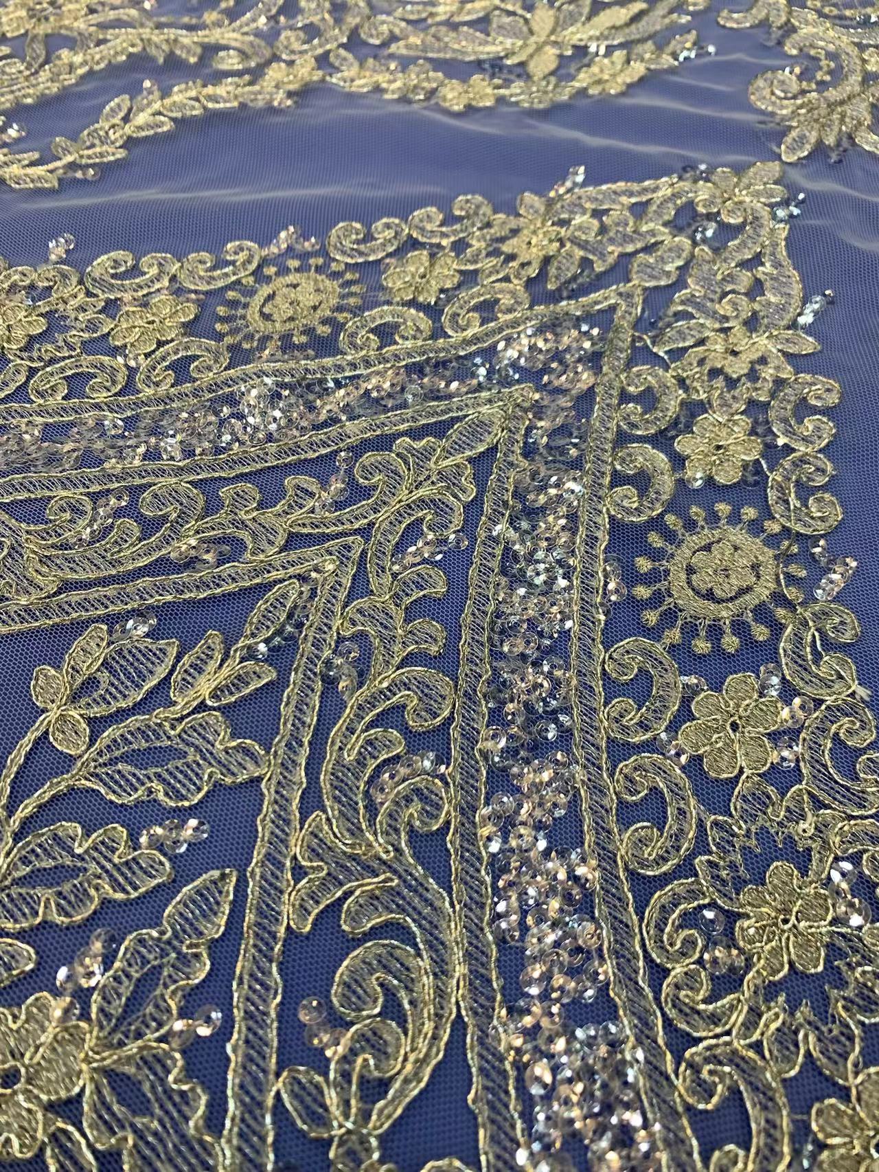 Wholesale heavy best style fashion beautiful sequin net multi color selection glitter wedding lace fabric