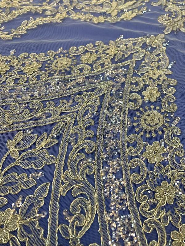 Wholesale heavy best style fashion beautiful sequin net multi color selection glitter wedding lace fabric
