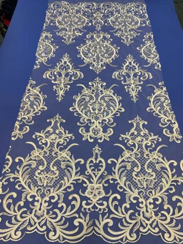 Wholesale heavy best style fashion beautiful sequin net multi color selection glitter wedding lace fabric