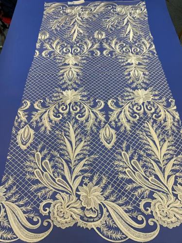 The gorgeous nigerian sequins tulle Polyester colorful embroidery tulle wedding gowns Dress lace Fabric