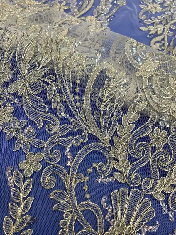 Wholesale heavy best style fashion beautiful sequin net multi color selection glitter wedding lace fabric