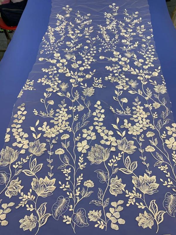 new nigeria hollow out sequin new nigeria hollow out sequin wedding handmade lace mesh fabric design
