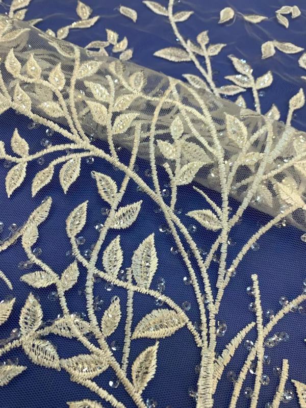 The gorgeous nigerian sequins tulle Polyester colorful embroidery tulle wedding gowns Dress lace Fabric
