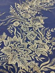 Wholesale heavy best style fashion beautiful sequin net multi color selection glitter wedding lace fabric
