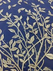 The gorgeous nigerian sequins tulle Polyester colorful embroidery tulle wedding gowns Dress lace Fabric