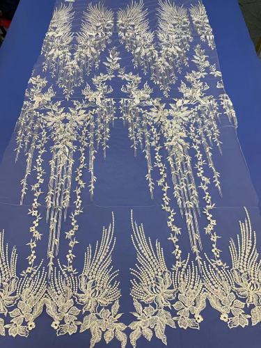 The gorgeous nigerian sequins tulle Polyester colorful embroidery tulle wedding gowns Dress lace Fabric