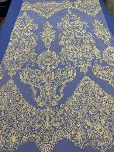 Wholesale heavy best style fashion beautiful sequin net multi color selection glitter wedding lace fabric