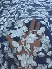 Elegant french white shining glitter lace wedding bridal dress net lace fabric