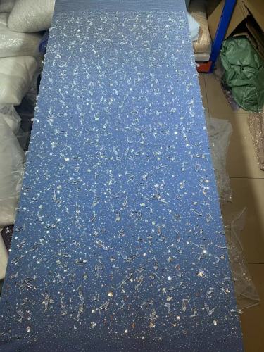2023 the latest fashion embroidery style crystle stones design and lace clothing fabrics