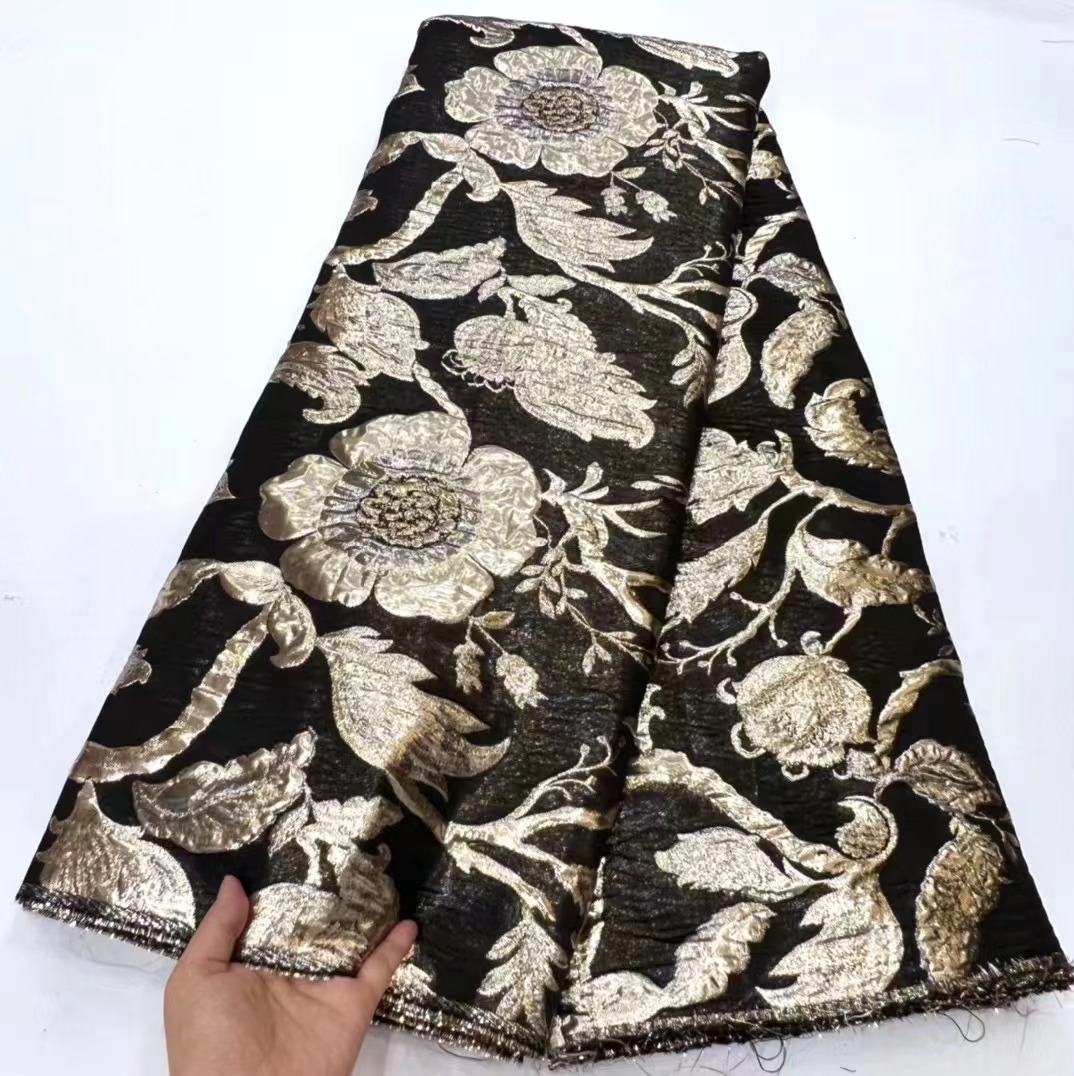 African brocade fabric material brocade lace fabric jacquard damask fabric jacquard