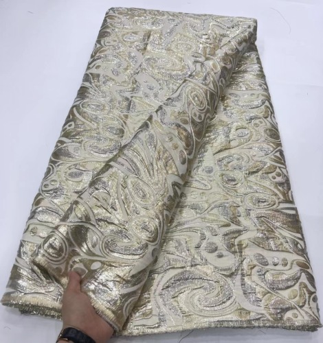 Fashion 2023 High Quality Embroidery Pattern Jacquard Brocade Design Tailor Brocade Fabric For Garments