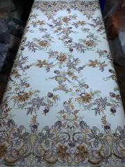 Bridal French Lace Fabrics Beaded Tulle Fabric Beads Embroidery Lace for Dress
