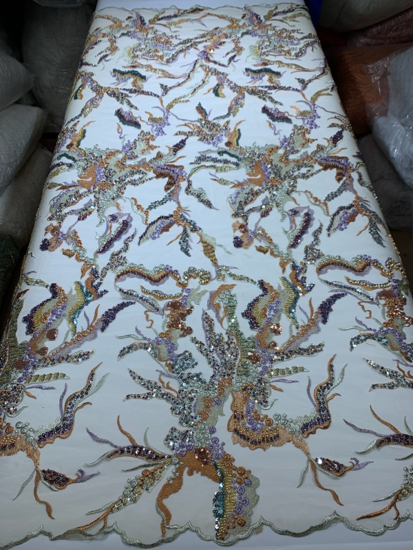 Wholesale sparkling crystal rhinestones mesh fabric wave pattern rhinestone fabric by the yard for dress