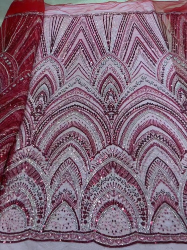New design mesh gauze bead sequin luxury fabric ethnic style clothing accessories lace trimming embroidery lace fabric