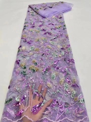 Supoo Mesh Shiny sequins lace Pretty Dress fabric Chantilly net lace with sequins