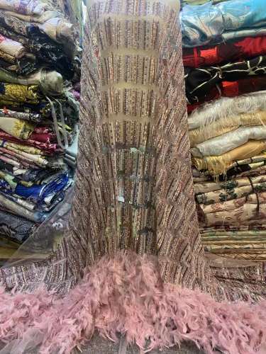Wholesale heavy best style fashion beautiful sequin net multi color selection glitter wedding lace fabric
