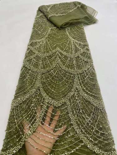 african green velvet custom china wholesale net lace fabrics with sequins for wedding party lace fabric