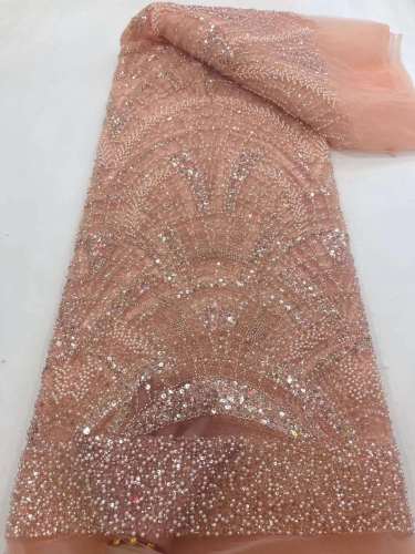 luxury wholesale price sequin embroidery quality french with sequins 5 yard women mesh lace fabric