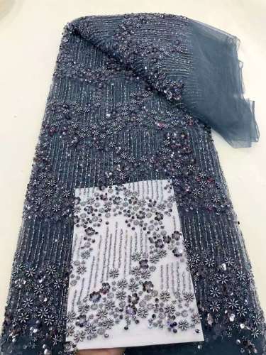 European style sequins embroidered wedding high density lace dress