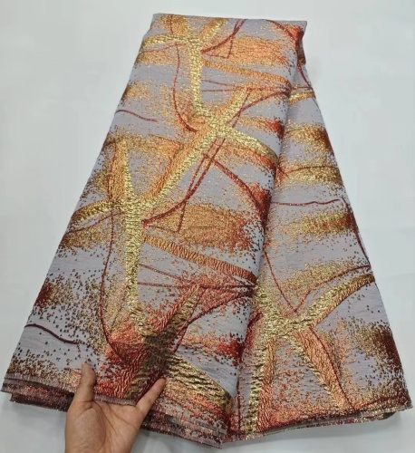 Fashion Winter summer design jacquard comfortable quality brocade lace fabric for evening dress