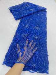 luxury wholesale hand made beaded lace for women bridal fabric and wedding material