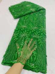 luxury wholesale hand made beaded lace for women bridal fabric and wedding material