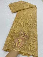 luxury wholesale hand made beaded lace for women bridal fabric and wedding material