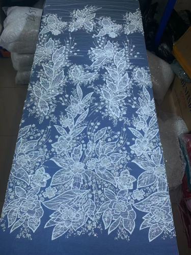 European style sequins embroidered wedding high density lace dress