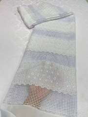 Hot-sale French textiles embroidery with sequin lace fabric suitable for sublimation