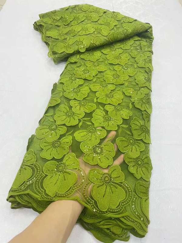 polyester lafaya african arrival reasonable price embroidery tulle net lace mesh sequins sequin lace fabric