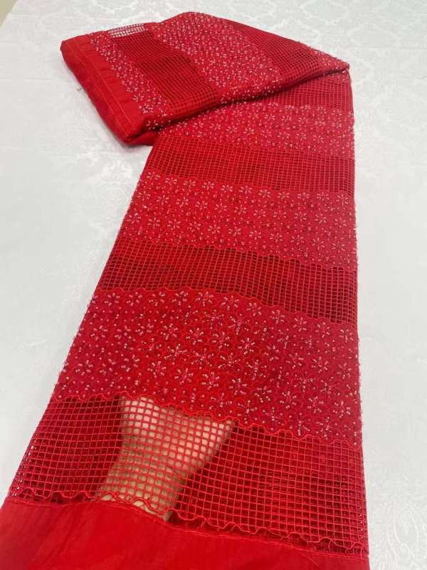 Hot-sale French textiles embroidery with sequin lace fabric suitable for sublimation