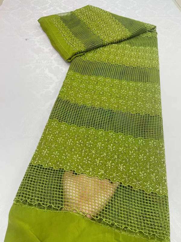 Hot-sale French textiles embroidery with sequin lace fabric suitable for sublimation