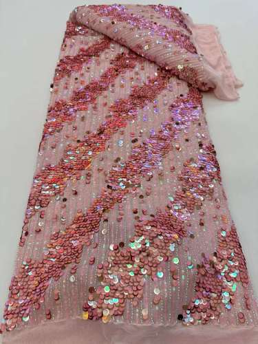 wholesale price heavy beaded and stones embroidered fabric embroidery lace fabric for wedding evening dress