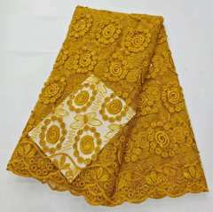 polyester beaded lace soft tulle lace for bridal wedding sequin lace fabric for ceremonial dress