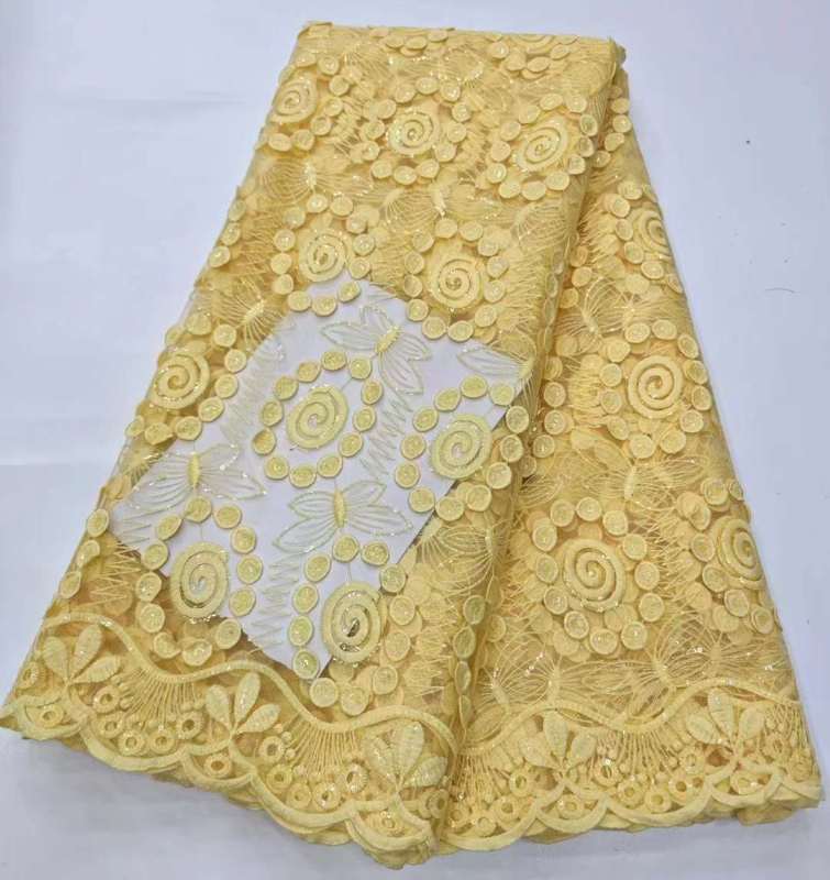polyester beaded lace soft tulle lace for bridal wedding sequin lace fabric for ceremonial dress