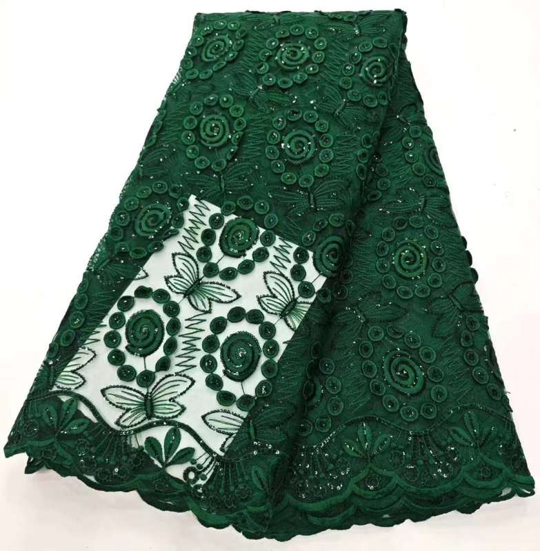 polyester beaded lace soft tulle lace for bridal wedding sequin lace fabric for ceremonial dress